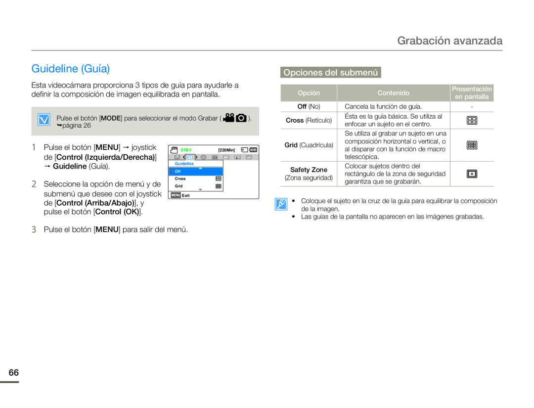 Guideline (Guía) Hand Held Camcorder HMX-F90