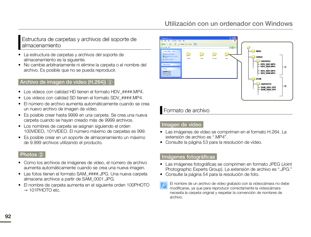 Archivo de imagen de vídeo (H.264)) ① Imagen de vídeo