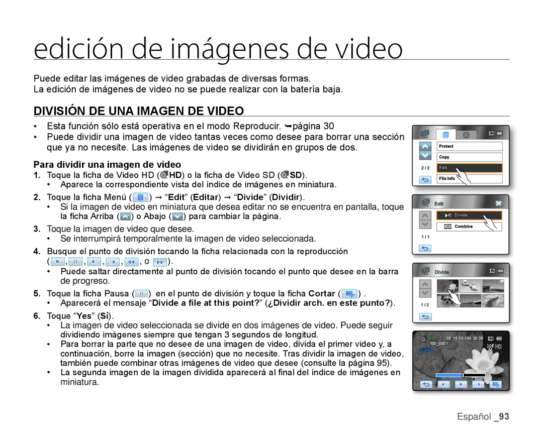 edición de imágenes de video Hand Held Camcorder HMX-H100