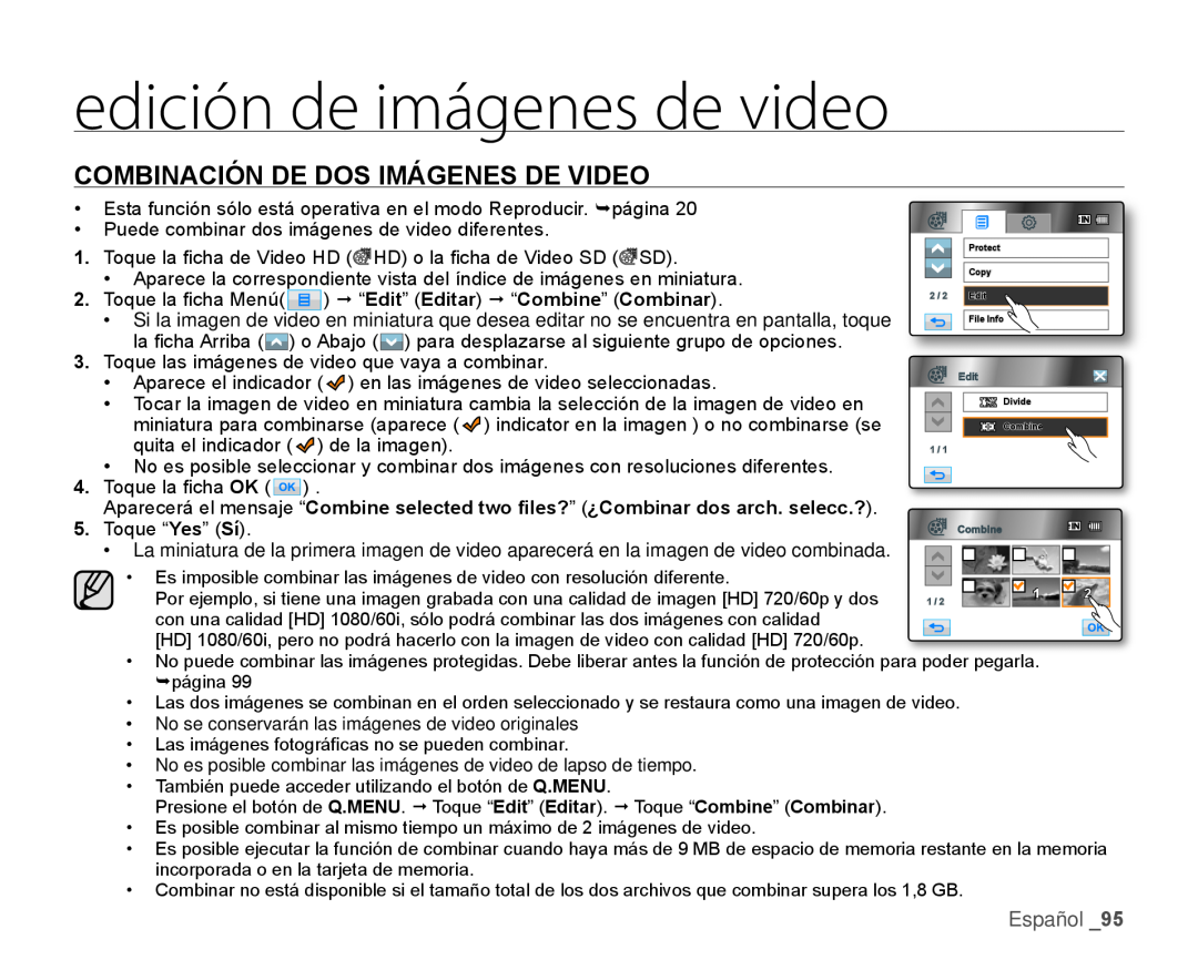 COMBINACIÓN DE DOS IMÁGENES DE VIDEO Hand Held Camcorder HMX-H100