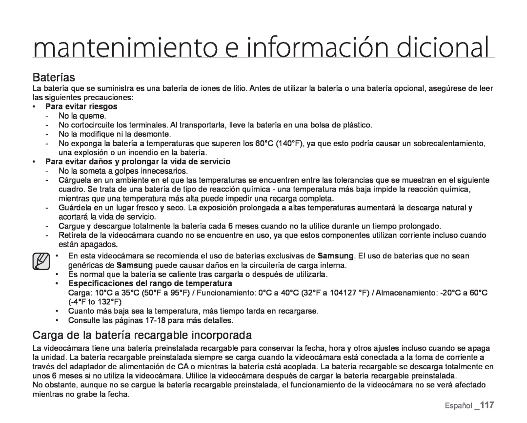 Carga de la batería recargable incorporada Hand Held Camcorder HMX-H100