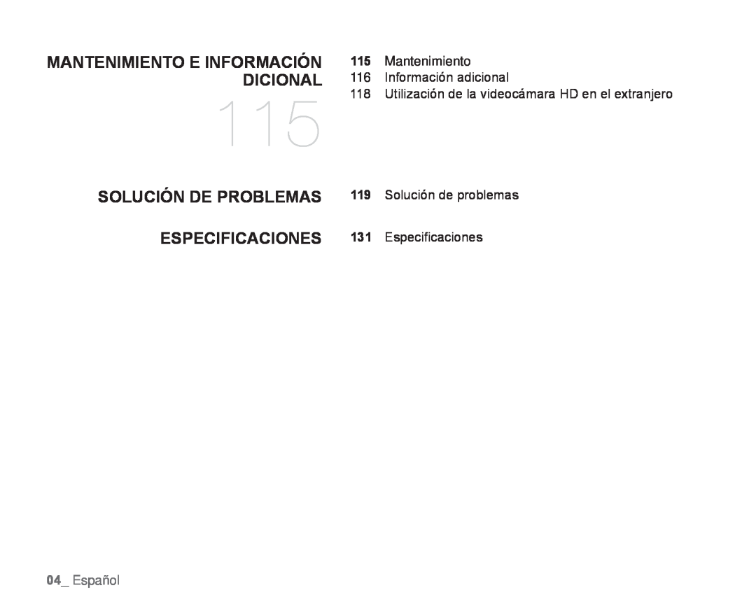 MANTENIMIENTO E INFORMACIÓN DICIONAL SOLUCIÓN DE PROBLEMAS