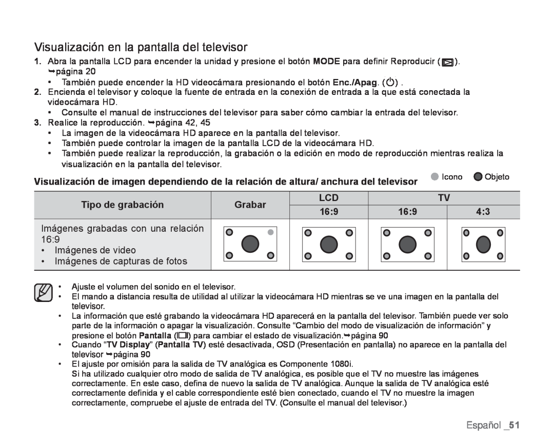 Visualización en la pantalla del televisor