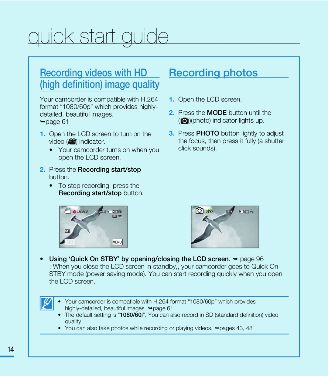 Recording videos with HD Hand Held Camcorder HMX-M20BN