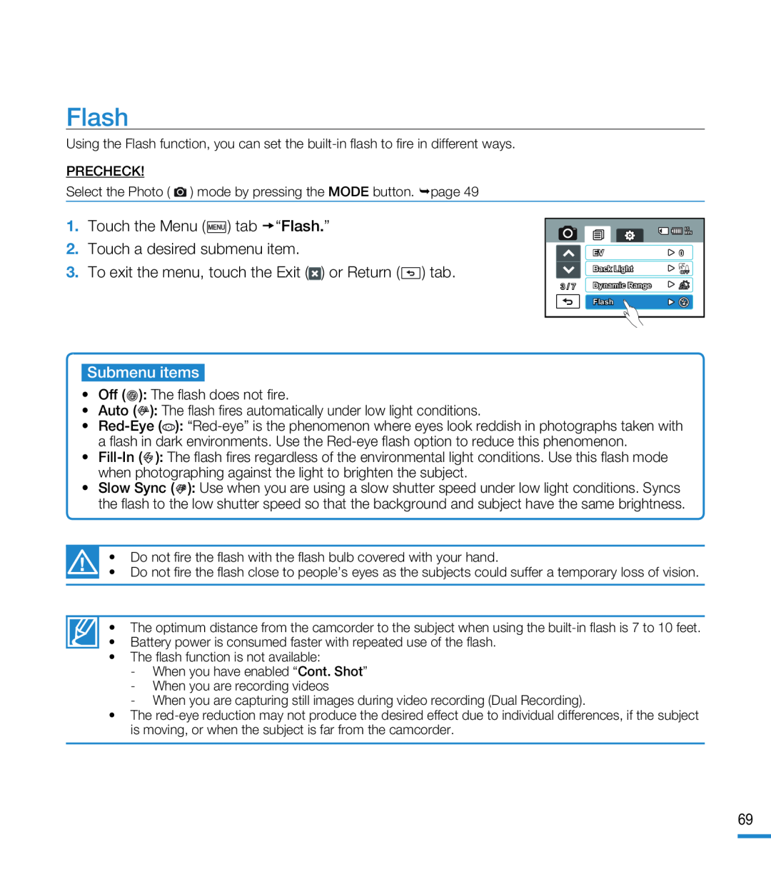 Flash Hand Held Camcorder HMX-M20BN