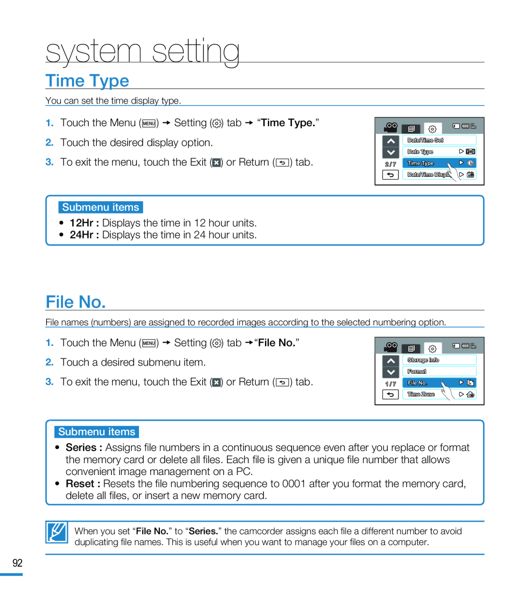 Time Type File No