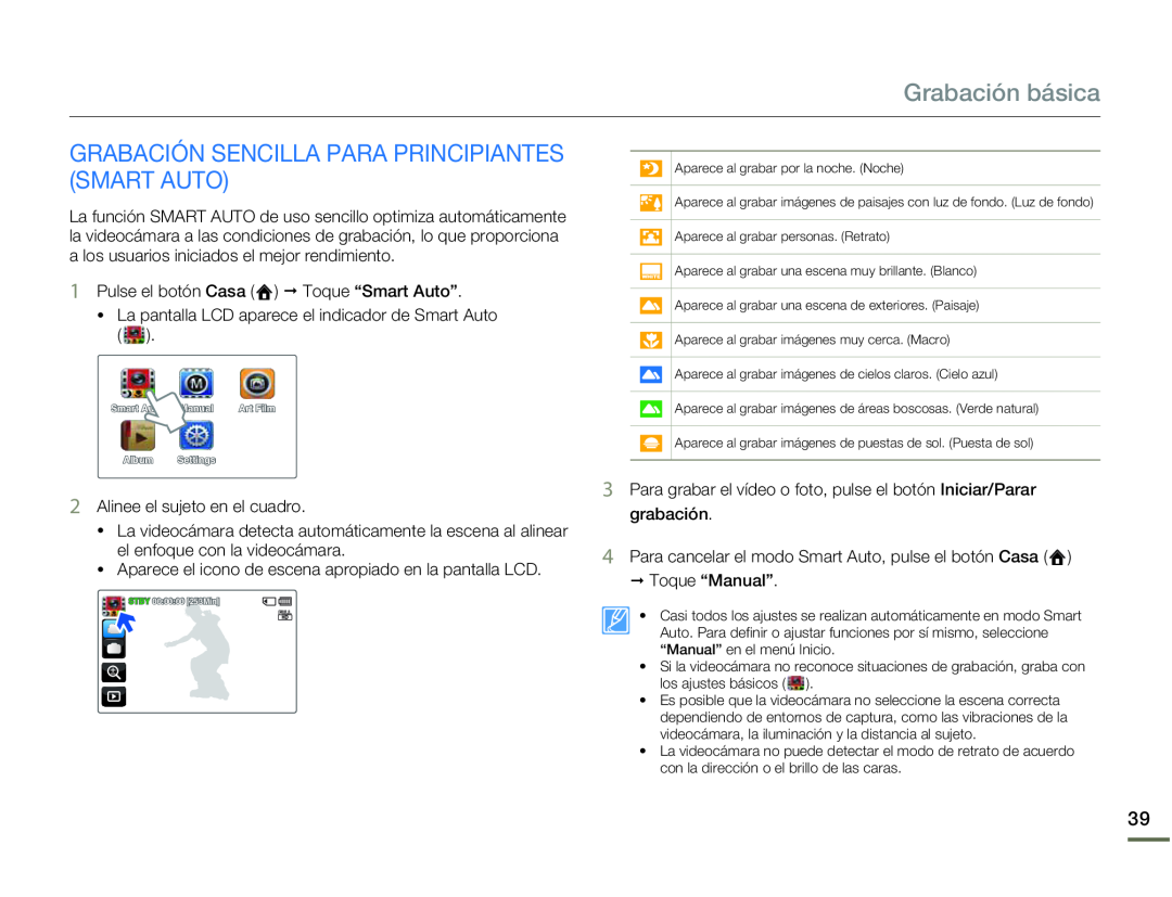 GRABACIÓN SENCILLA PARA PRINCIPIANTES (SMART AUTO)