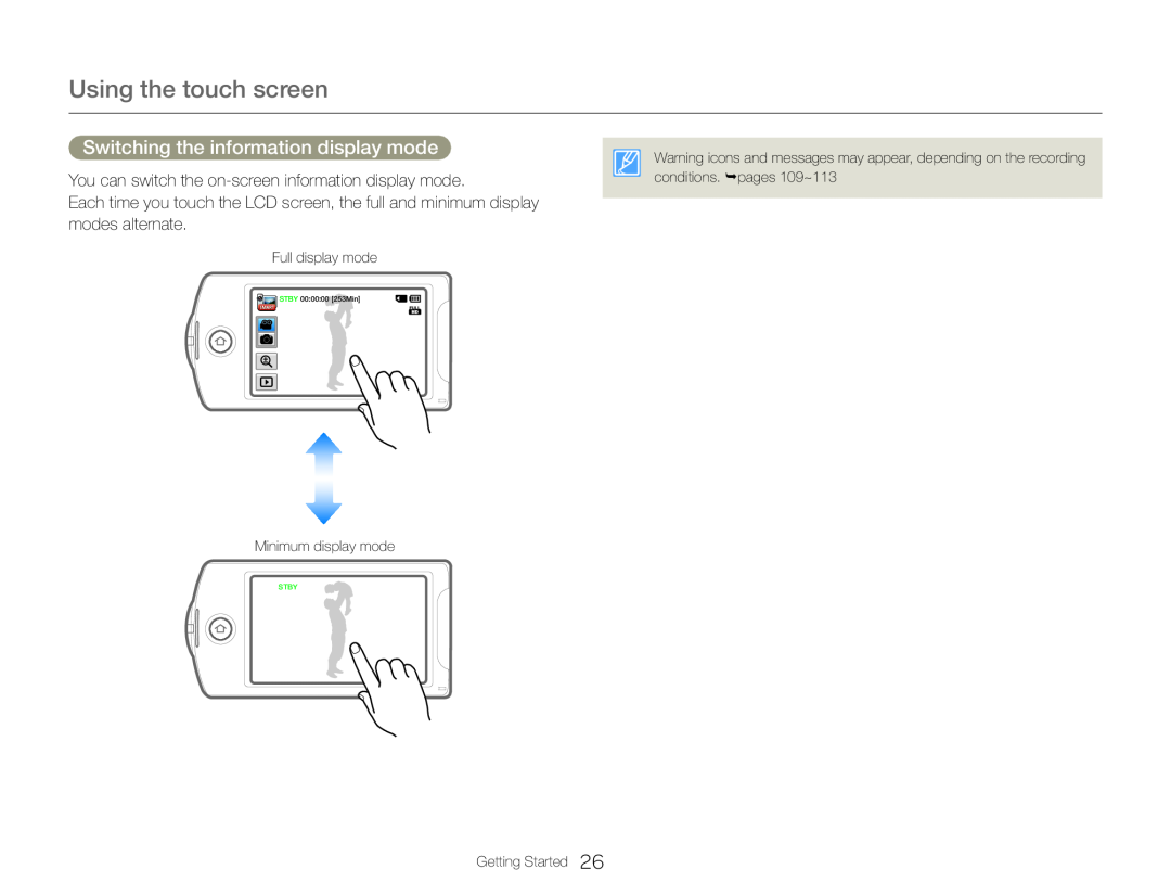 Switching the information display mode