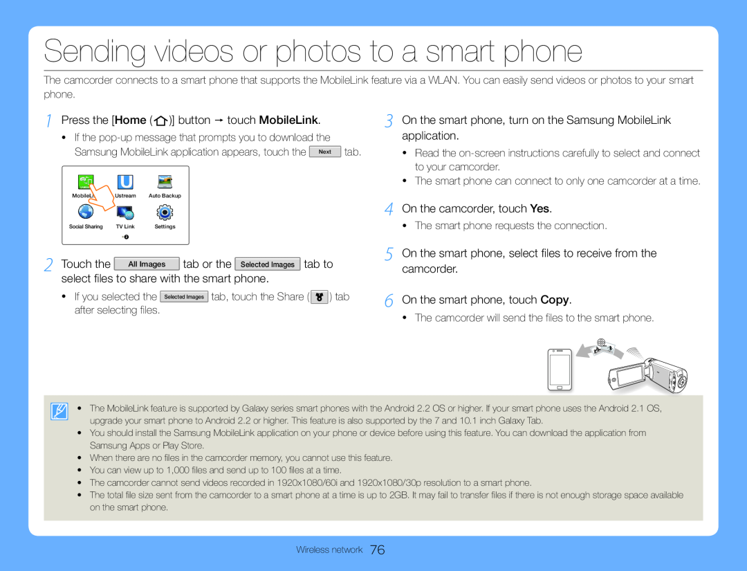 tab or the Selected Images tab to Hand Held Camcorder HMX-QF30BN