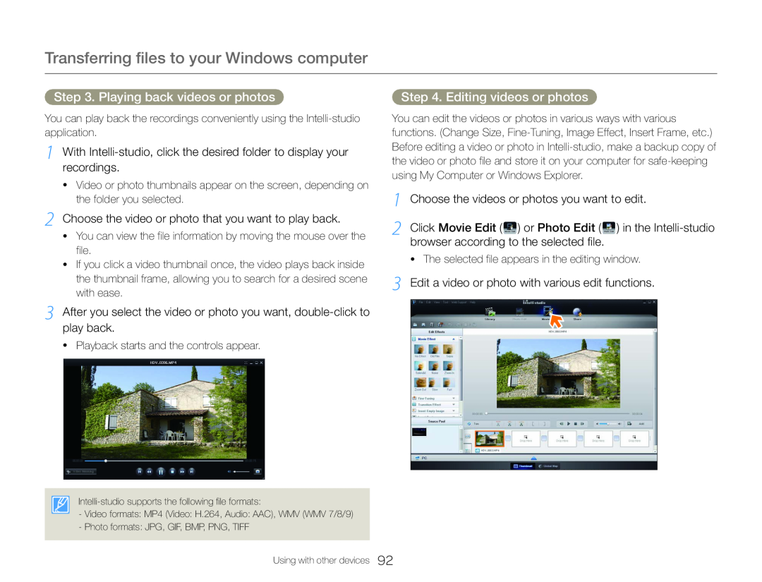 Step 3. Playing back videos or photos Hand Held Camcorder HMX-QF30BN