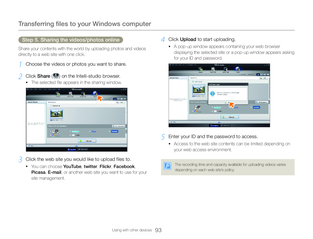 3 Click the web site you would like to upload files to 4 Click Upload to start uploading