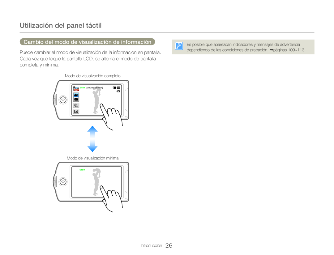 Cambio del modo de visualización de información