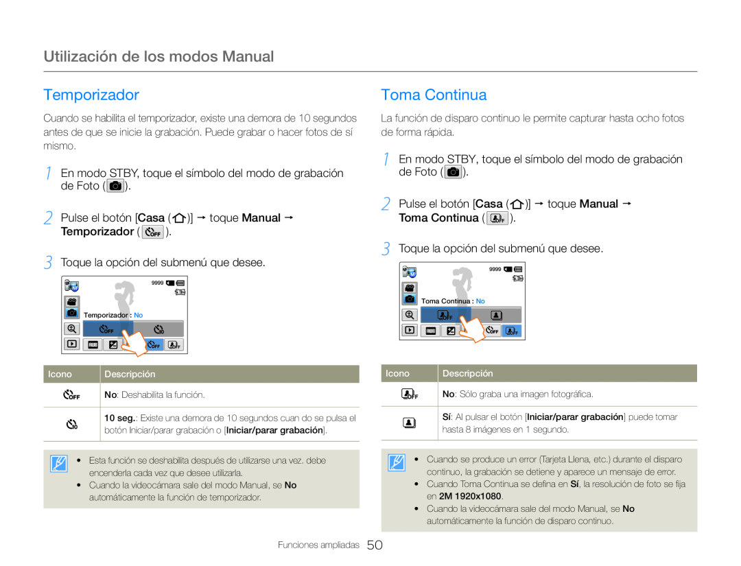 de Foto ( ) Temporizador ( )