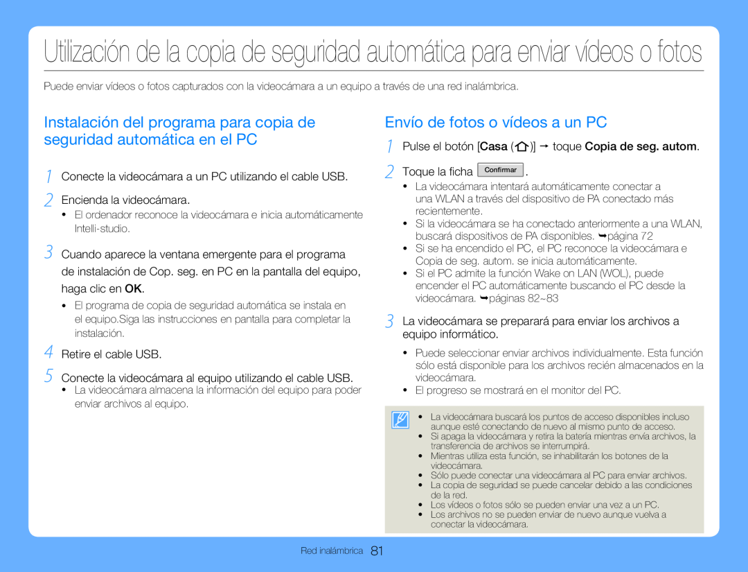 Instalación del programa para copia de seguridad automática en el PC Hand Held Camcorder HMX-QF30BN