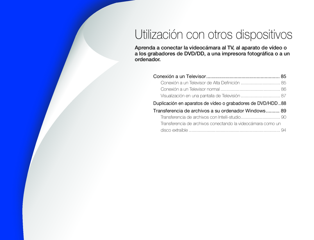 Conexión a un Televisor Utilización con otros dispositivos