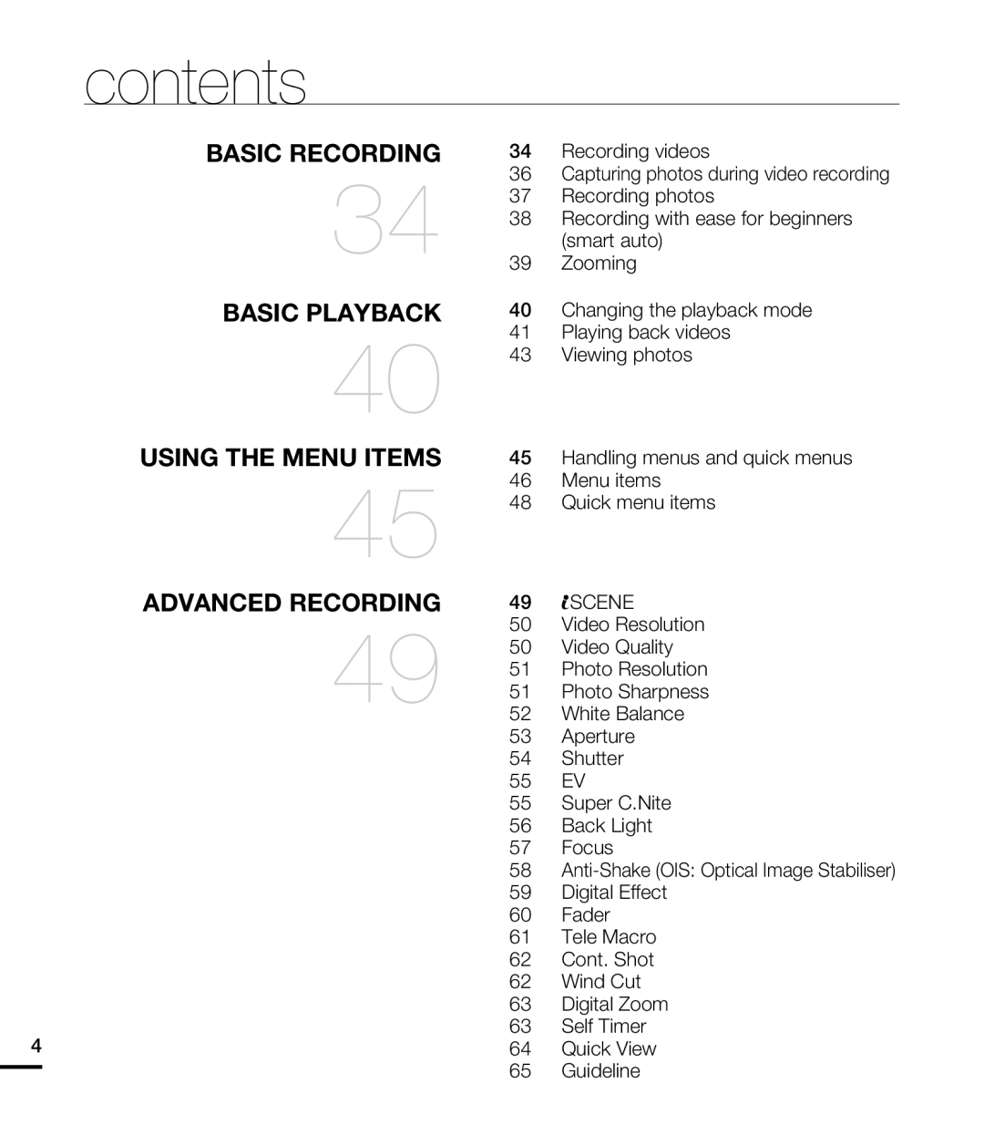 BASIC PLAYBACK USING THE MENU ITEMS