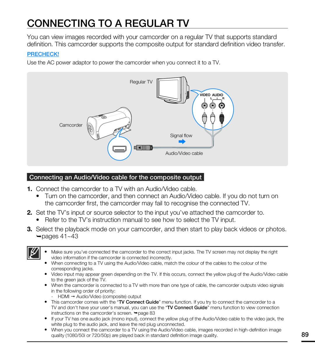 CONNECTING TO A REGULAR TV