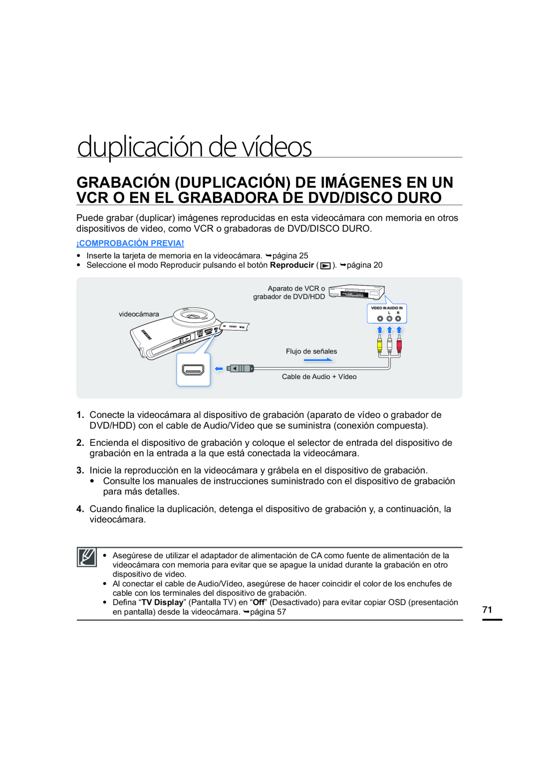 duplicación de vídeos Hand Held Camcorder HMX-U20BN