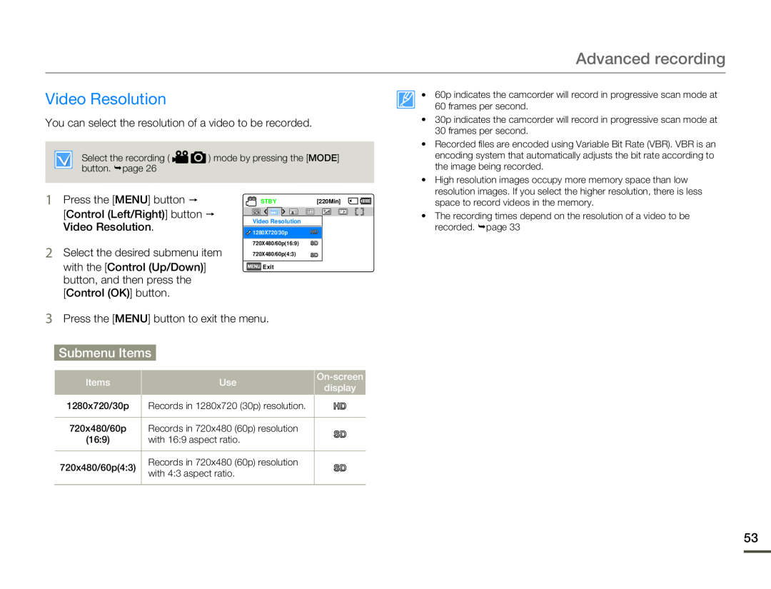 Video Resolution