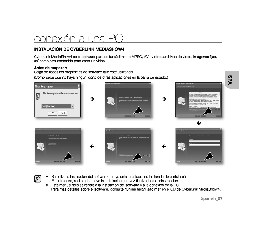 conexión a una PC Handheld SC-MX20