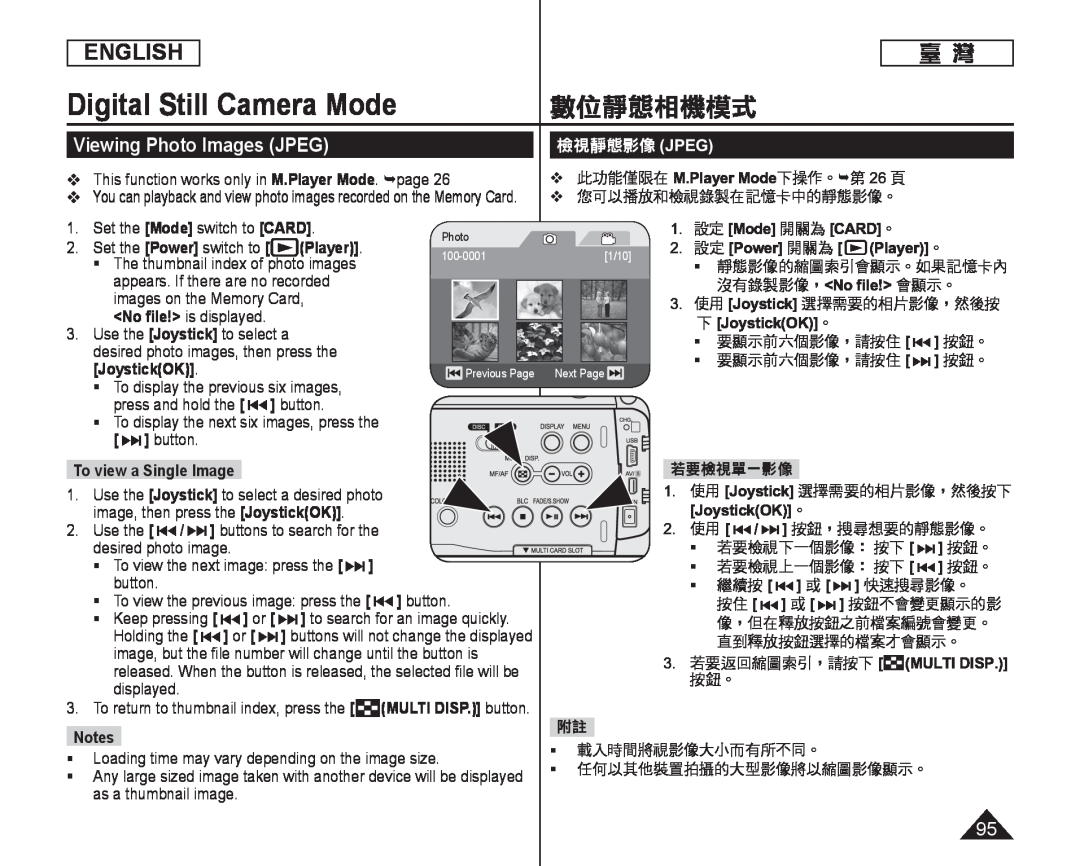 Viewing Photo Images (JPEG) Handheld SC-DC164