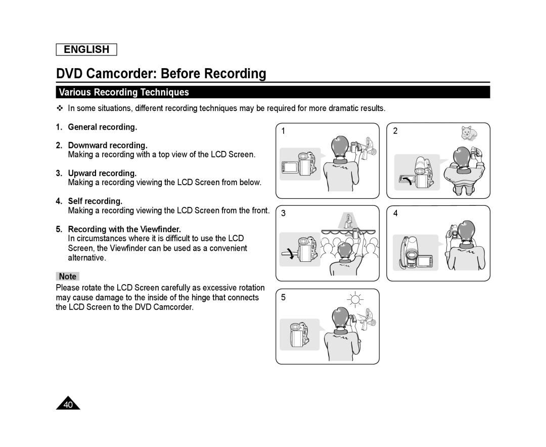 Various Recording Techniques Handheld SC-DC575