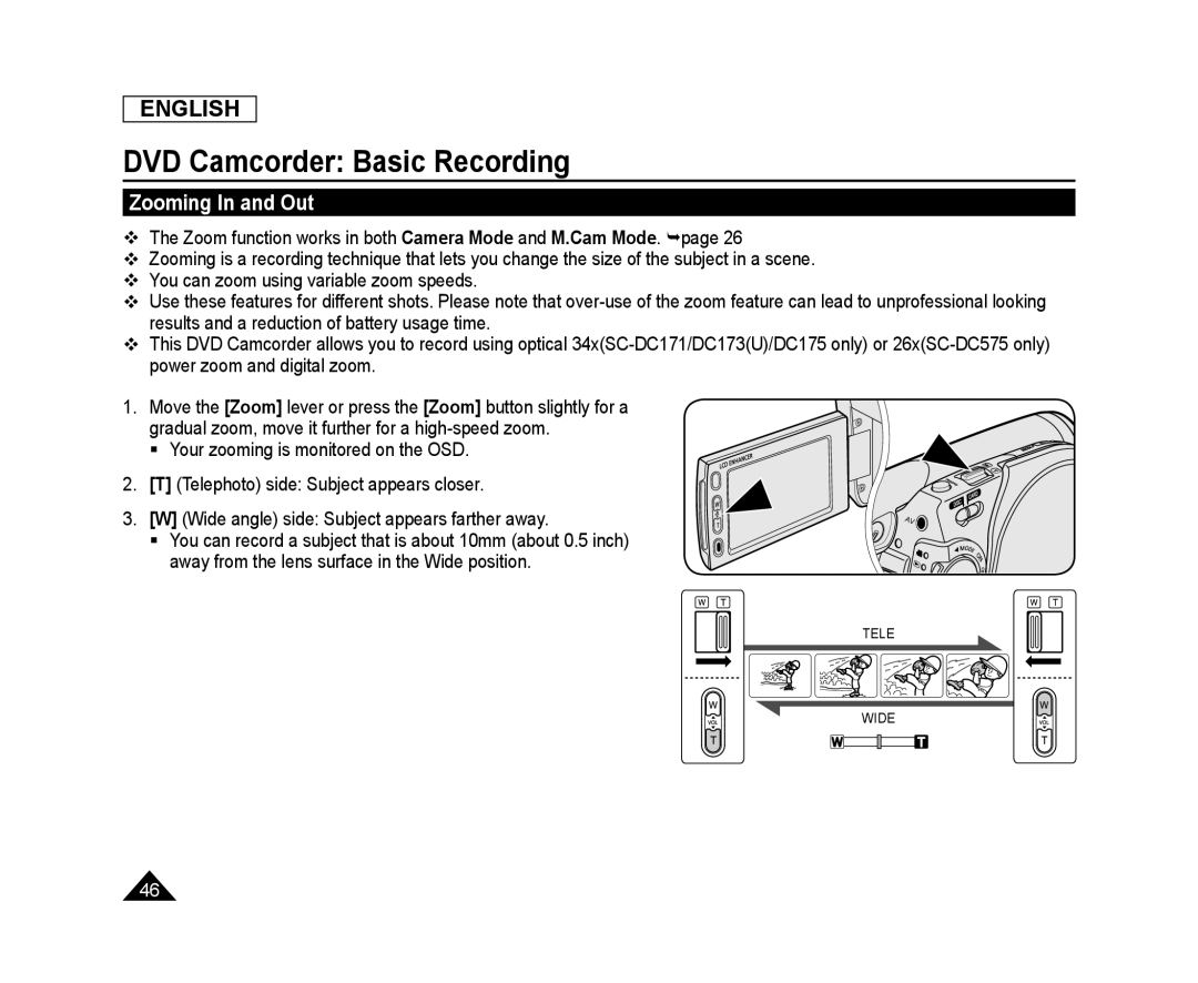 Zooming In and Out Handheld SC-DC575