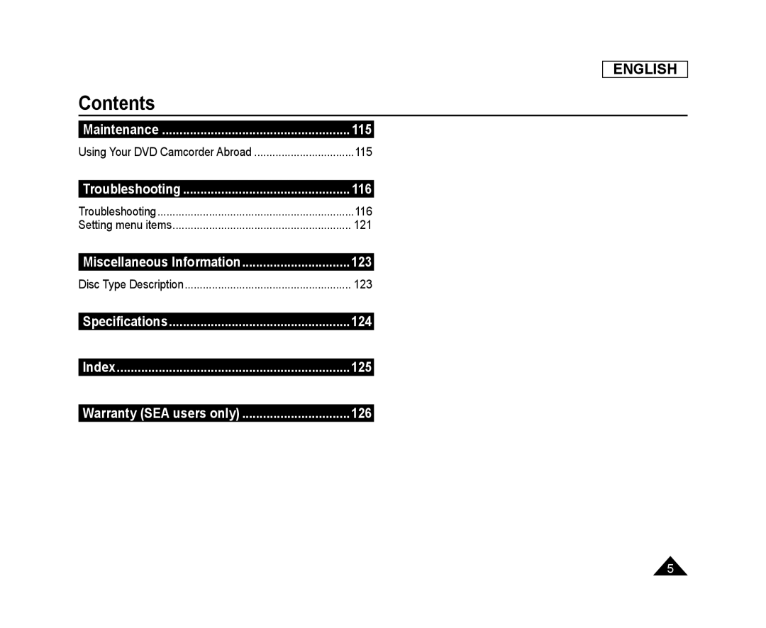 Contents Handheld SC-DC575
