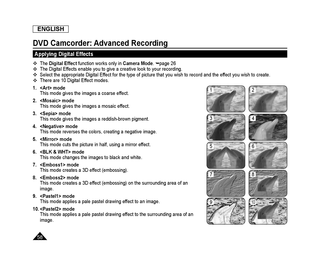 Applying Digital Effects Handheld SC-DC575