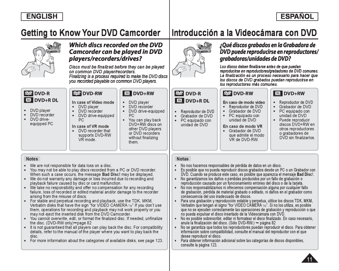 In case of Video mode  DVD player Handheld SC-DC575