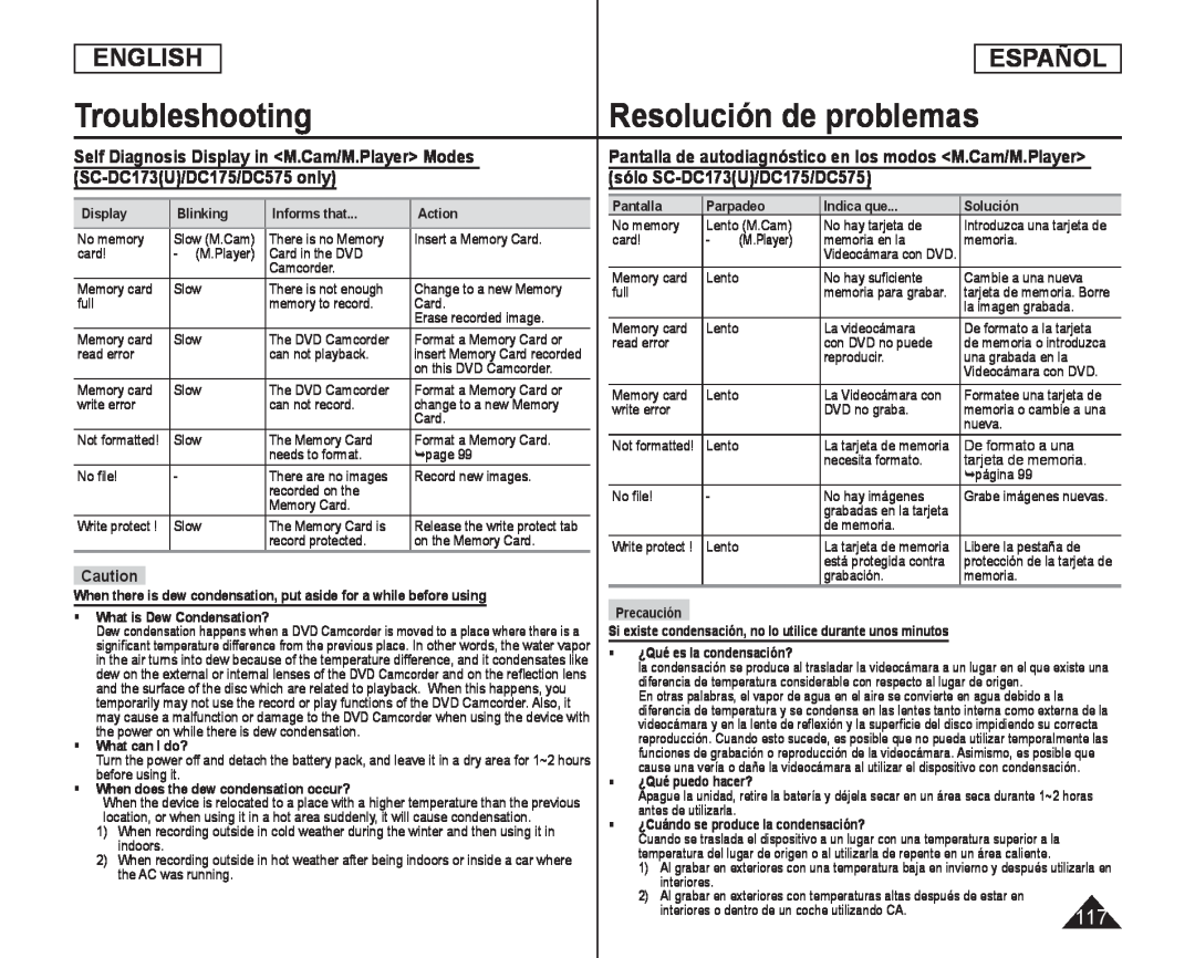 Resolución de problemas Handheld SC-DC575