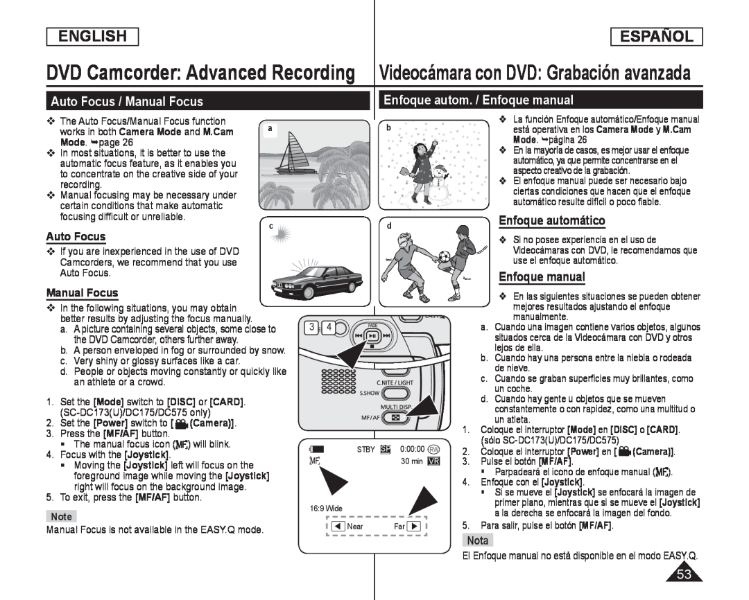 DVD Camcorder: Advanced Recording Videocámara con DVD: Grabación avanzada Handheld SC-DC575