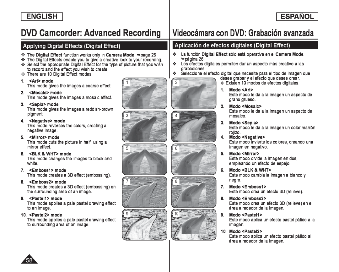 Applying Digital Effects (Digital Effect) Handheld SC-DC575