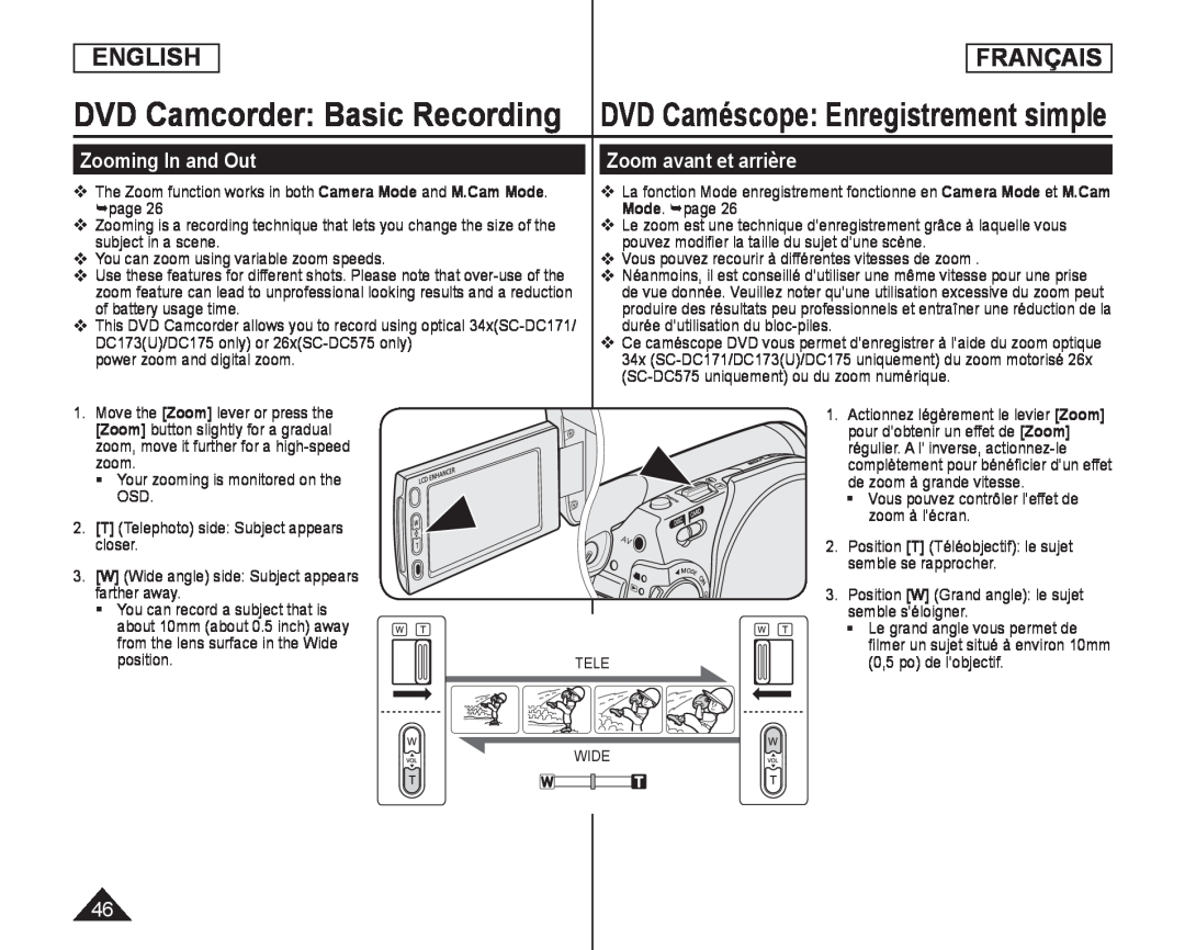 DVD Camcorder: Basic Recording DVD Caméscope: Enregistrement simple Handheld SC-DC173U