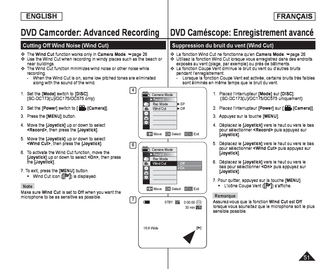 DVD Caméscope: Enregistrement avancé Handheld SC-DC173U