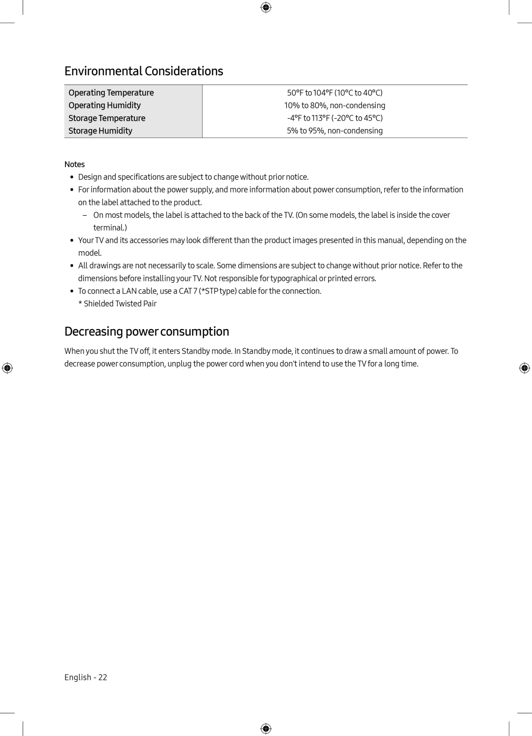 Environmental Considerations Decreasing powerconsumption