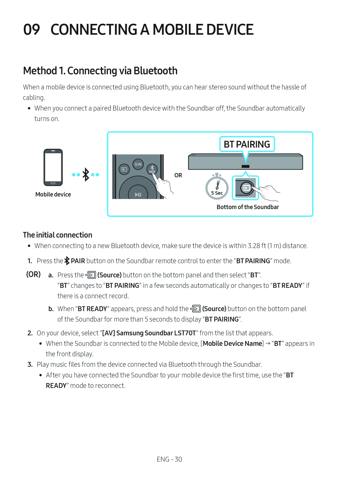 09 CONNECTING A MOBILE DEVICE Lifestyle HW-LST70T