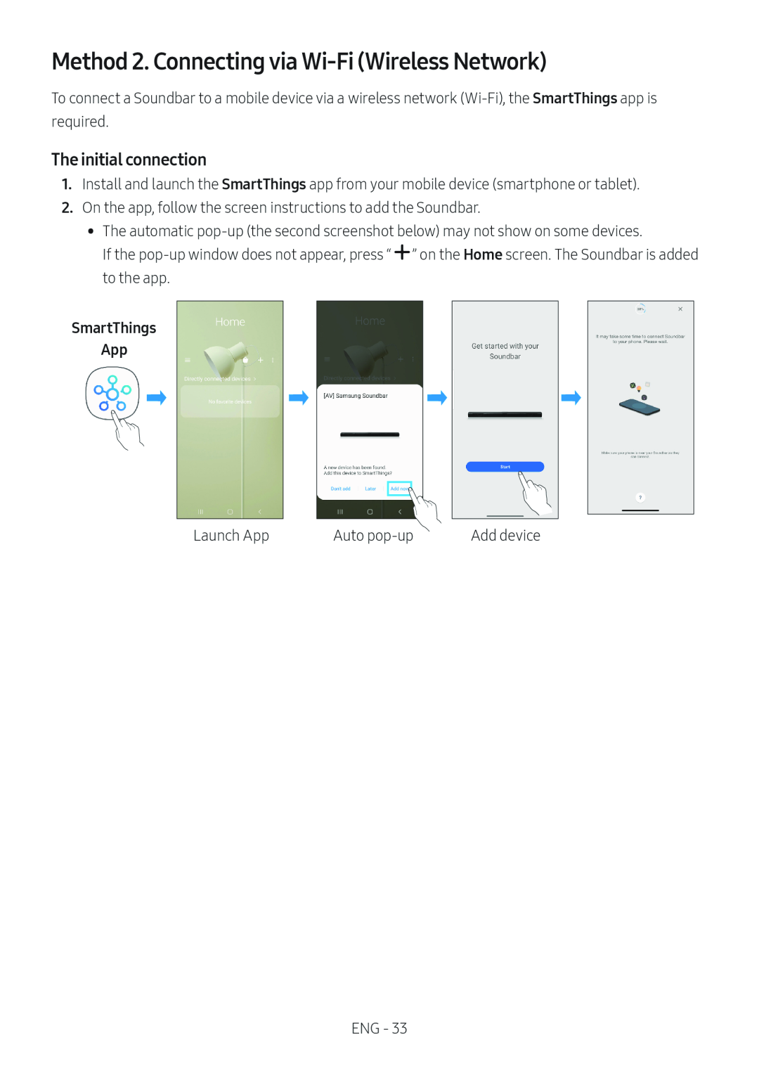 Method 2. Connecting via Wi-Fi(Wireless Network) Lifestyle HW-LST70T