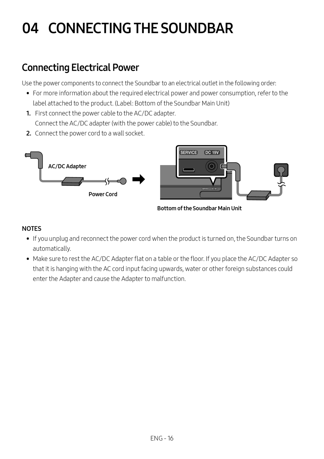 Connecting Electrical Power Lifestyle HW-S60T