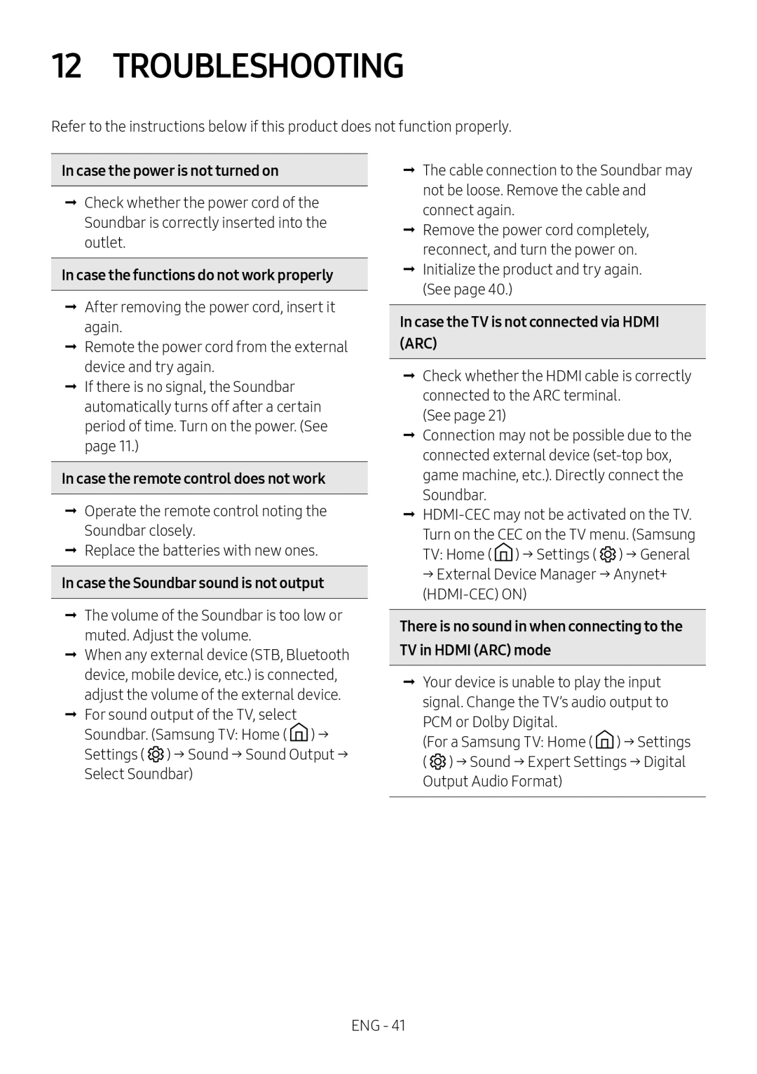 12 TROUBLESHOOTING Lifestyle HW-S60T