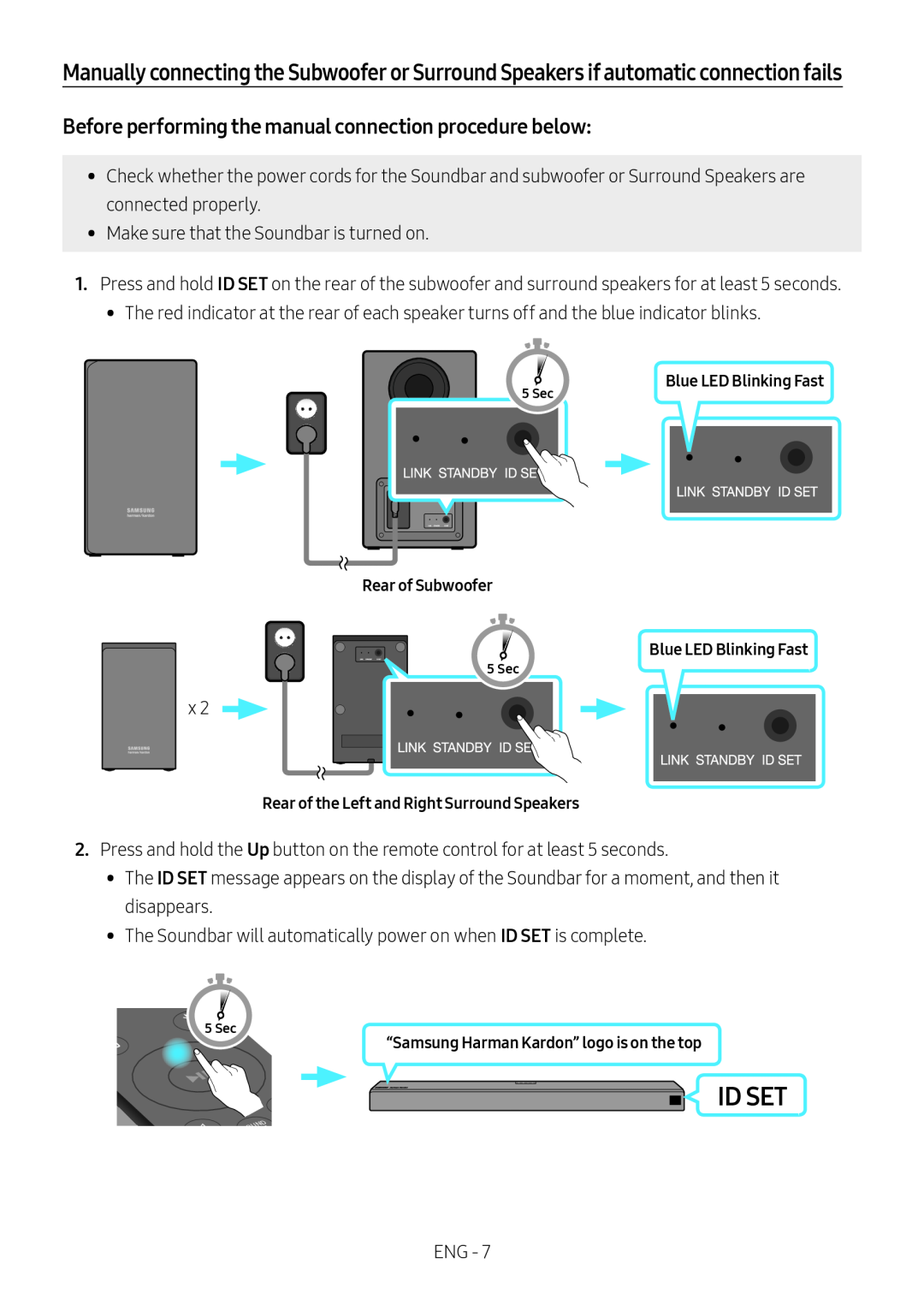 Before performing the manual connection procedure below: Dolby Atmos HW-N950