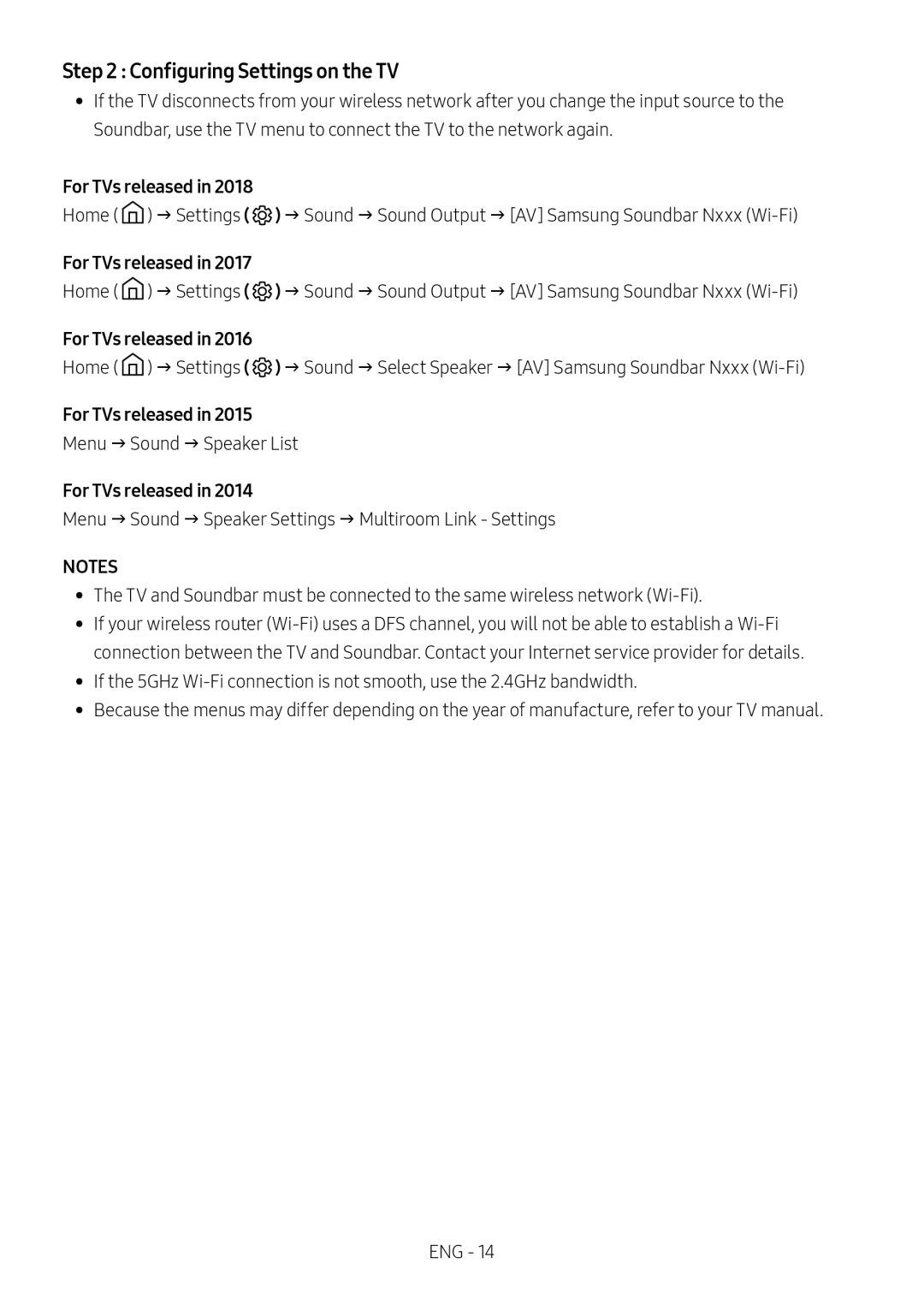 Step 2 : Configuring Settings on the TV Dolby Atmos HW-N950