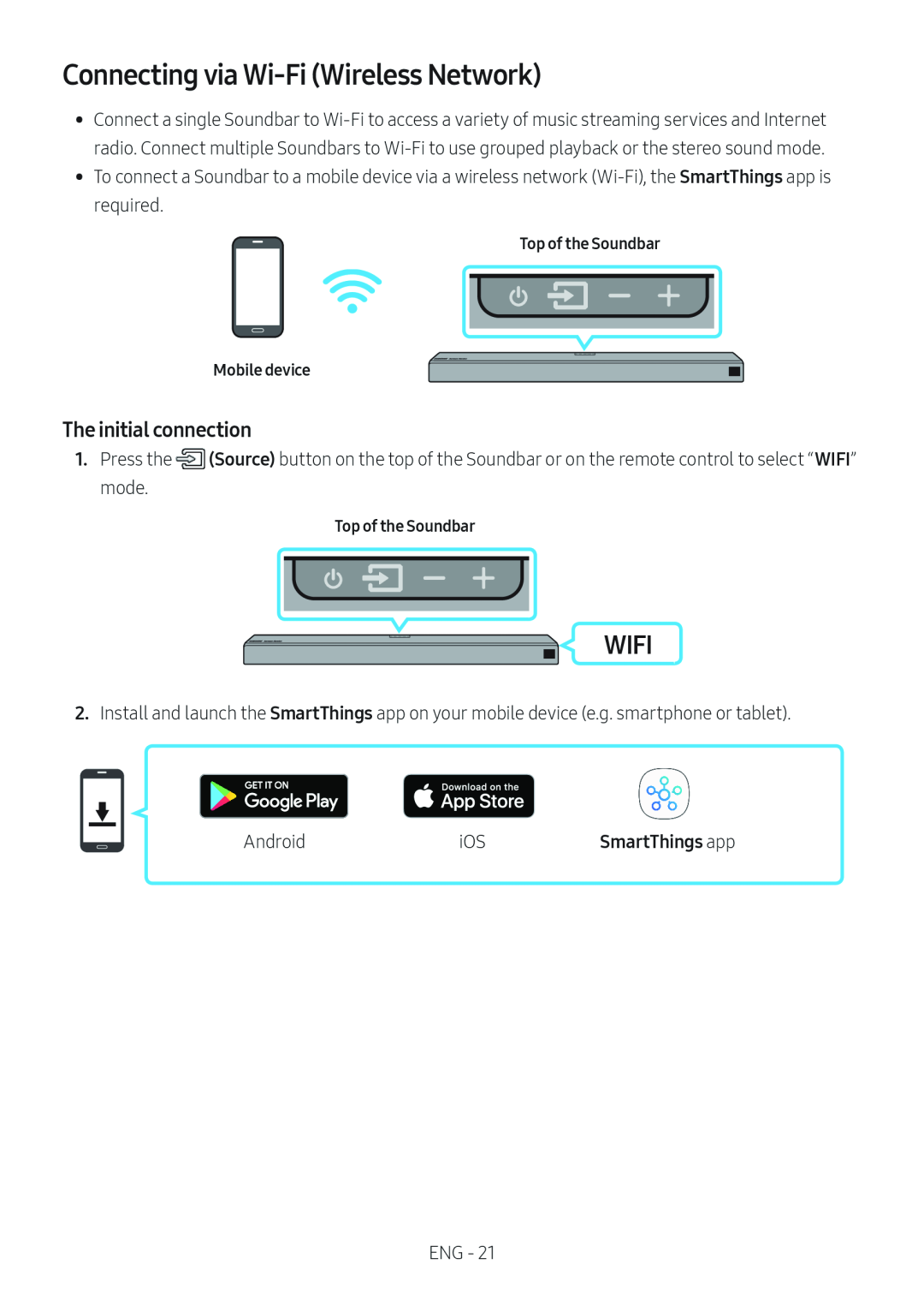 Connecting via Wi-Fi(Wireless Network) Dolby Atmos HW-N950