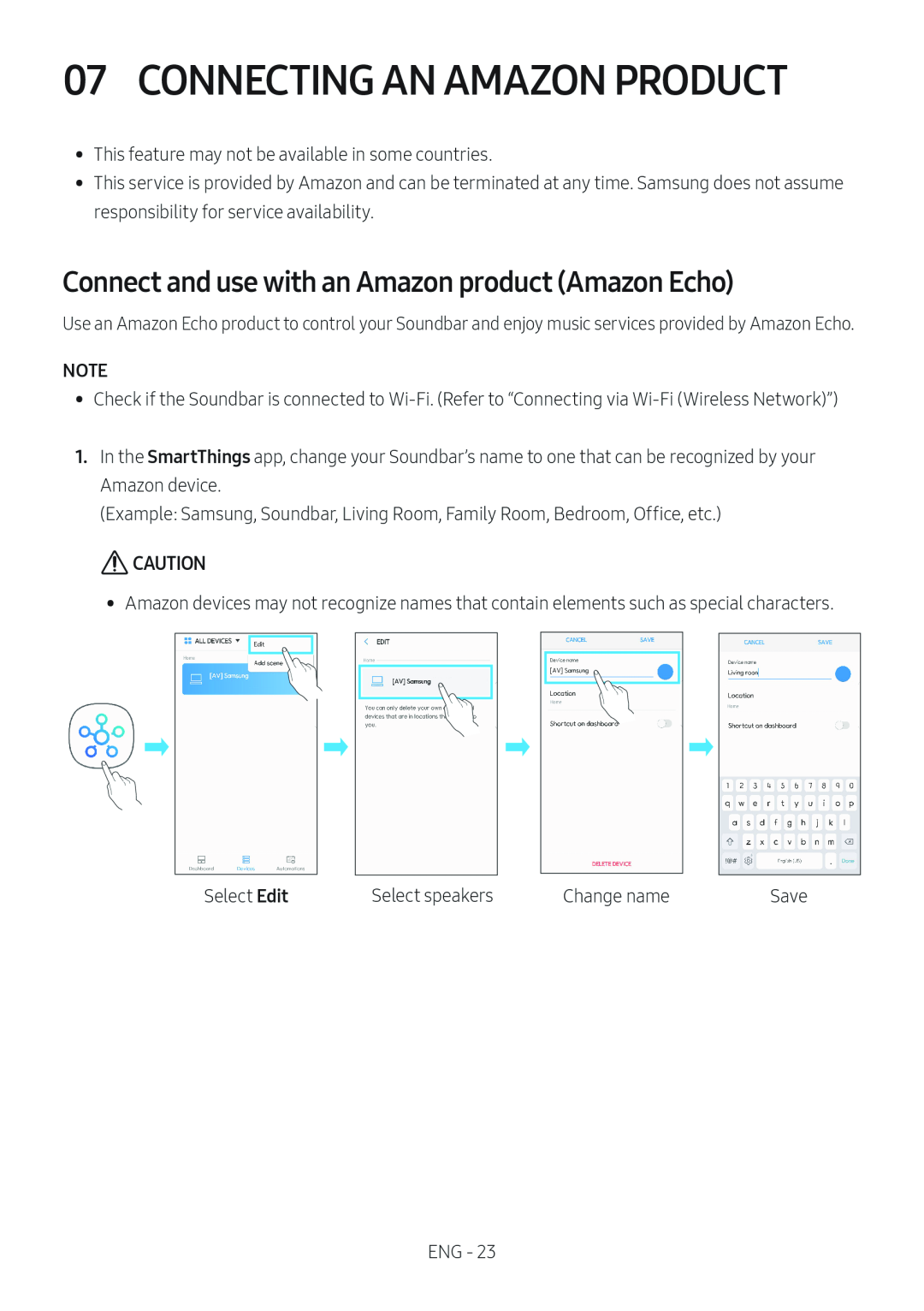 Connect and use with an Amazon product (Amazon Echo) Dolby Atmos HW-N950