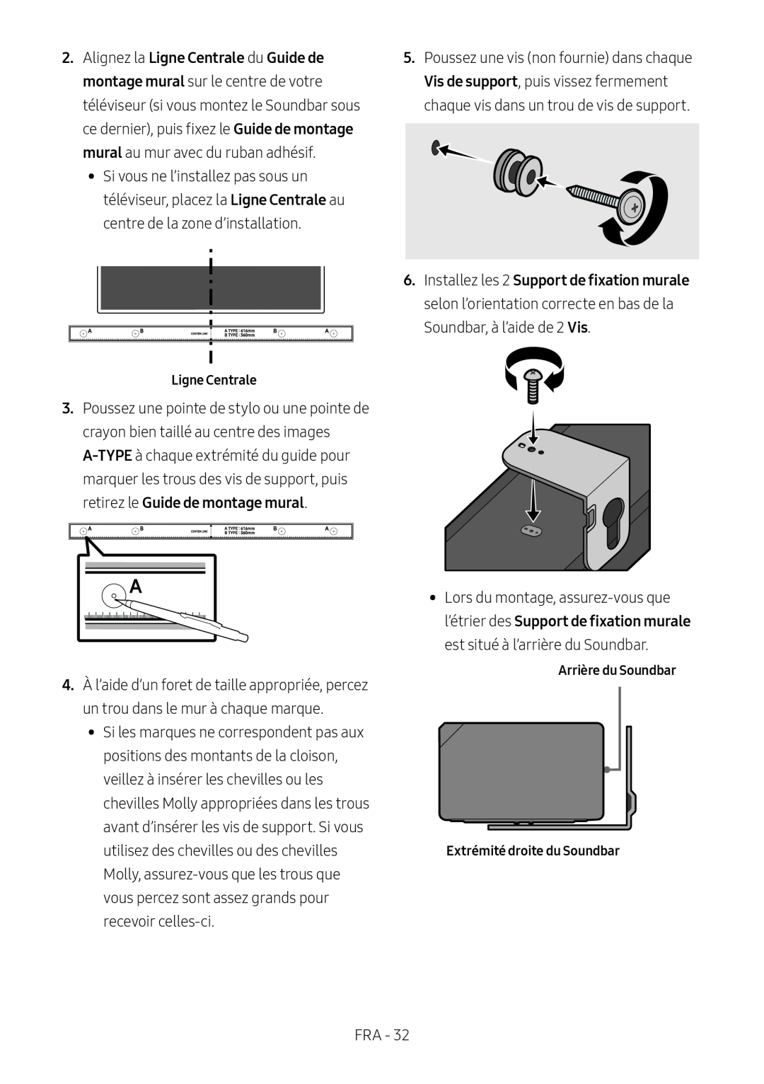 Guide de montage mural Dolby Atmos HW-N950