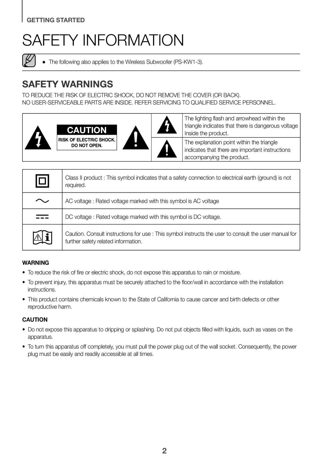 Safety Information Dolby Atmos HW-K850