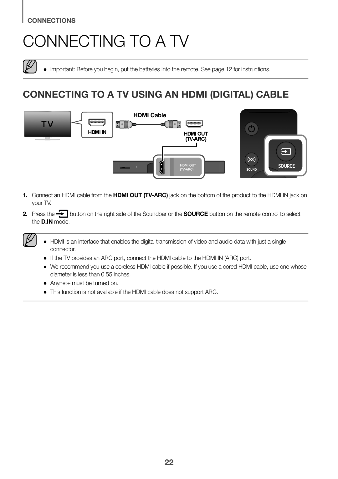 Connecting to a TV Using an HDMI (Digital) Cable Dolby Atmos HW-K850