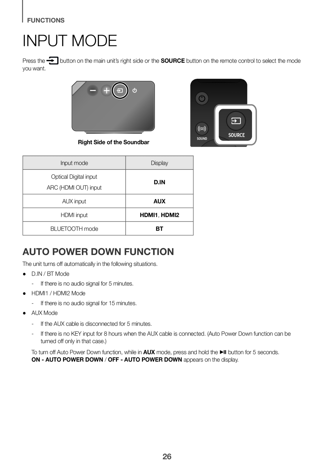 Input Mode Dolby Atmos HW-K850