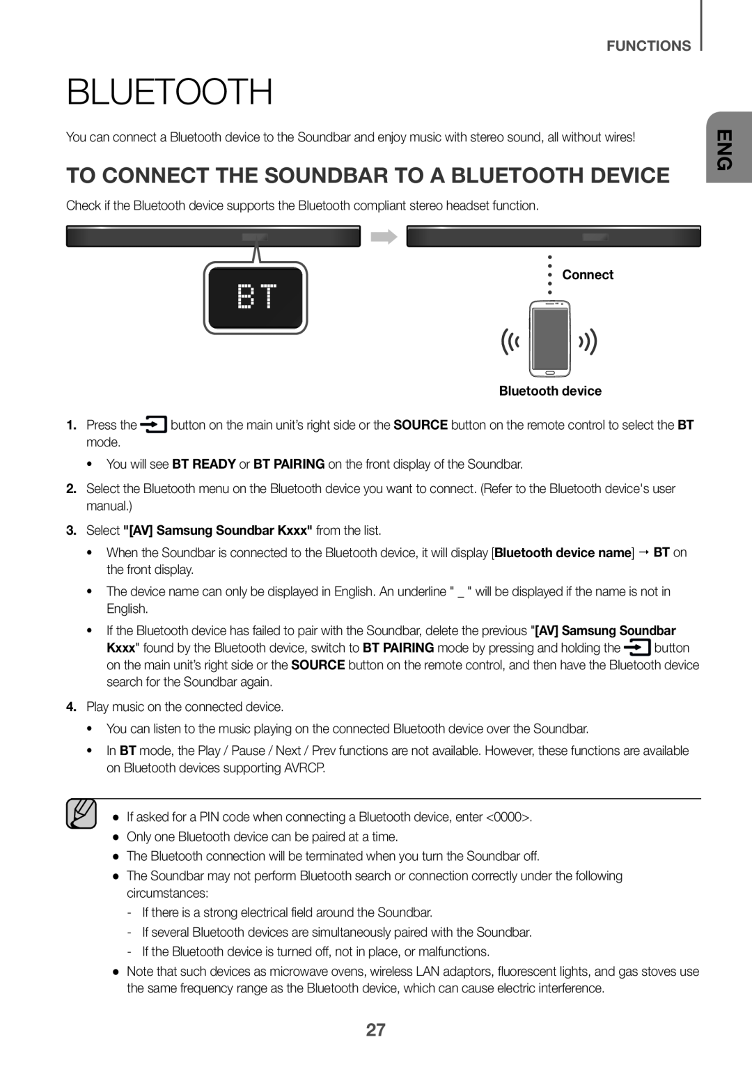 To connect the Soundbar to a Bluetooth device Dolby Atmos HW-K850