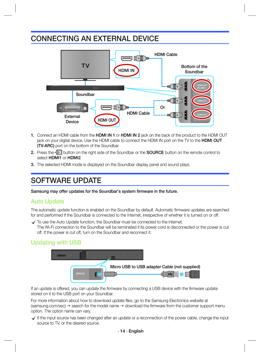 Updating with USB Dolby Atmos HW-K850